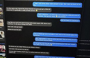 A screenshot of Ryan's texting exchange with the woman he's having an affair with appears to show that she's is a sports beat reporter and lawyer based in Columbus, Ohio