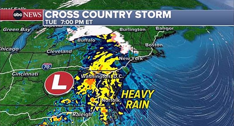 Storms Thanksgiving travel: Weather forecast shows snow storm in the northeast and rain in gulf south which could disrupt travel