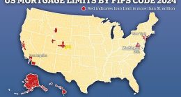 Government-backed lenders will offer $1 million mortgages in more US counties from next year as house prices reach record highs