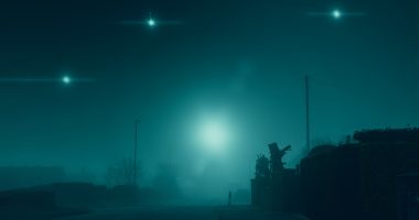 UFO witness claims his sighting left him ‘fearful’ for his life after spotting three eerie glowing red lights in the sky