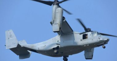 US military plane carrying 8 people crashes into sea off coast of Japan sparking frantic rescue mission