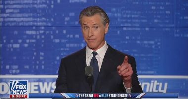 California Gov. Gavin Newsom (pictured) said Thursday night that 'ten 9/11s' worth of Californias would have died of COVID-19 had he followed the same policies as Florida Gov. Ron DeSantis