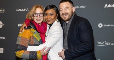 PARK CITY, UTAH - JANUARY 22: (L-R) Michelle Satter, A.V. Rockwell, and Michael Latt attend the 2023 Sundance Film Festival "A Thousand And One" Premiere at The Ray Theatre on January 22, 2023 in Park City, Utah. (Photo by Mat Hayward/Getty Images for Focus Features)