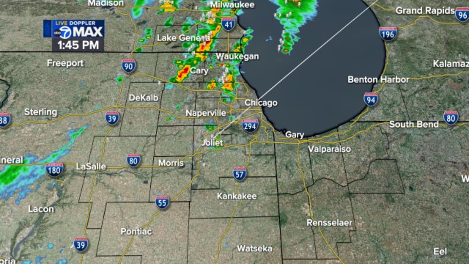 Live chicago weather radar severe thunderstorm watch for northern and