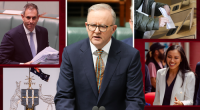 Anthony Albanese, Jim Chalmers and Tu Le.