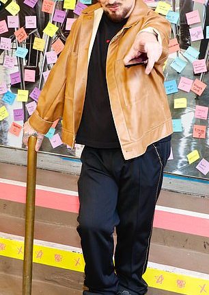 Boy George showed off his new slimline look as he attended the opening of John Proctor is the Villain, which was held at the Booth Theatre in Midtown Manhattan on Monday