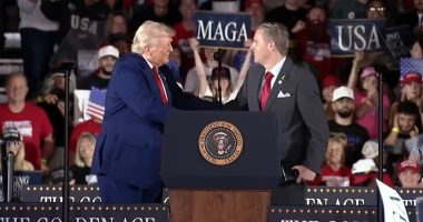 CNN black sheep Scott Jennings joins Trump on stage in Michigan: 'He defends me really well'
