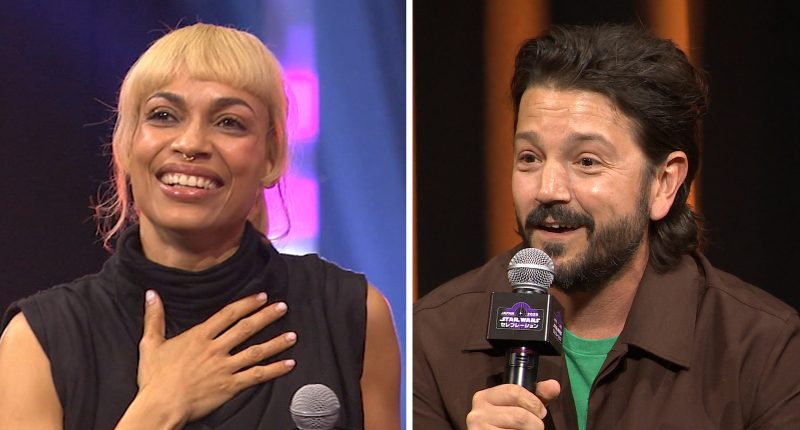 Diego Luna, Rosario Dawson & Hayden Christensen talk Andor final season & Ahsoka season two in interviews at Star Wars Celebration