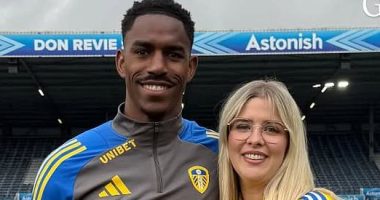 Leeds WAGs join their £110m Premier League promotion party as partners offer a peek inside champagne-soaked dressing room celebrations