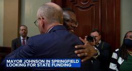 Mayor Brandon Johnson meets with Gov. JB Pritzker, others in Springfield, Illinois over funding requests for Chicago