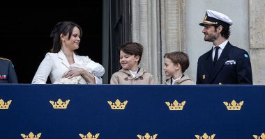 Princess Sofia of Sweden and Prince Carl Philip 's newborn daughter Princess Ines Marie Lilian Silvia has made her first public appearance on her grandfather King Carl XVI Gustaf's birthday