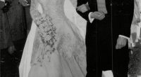 Lady Anne Glenconner and Lord Colin Glenconner on their wedding day which was 59 years ago today