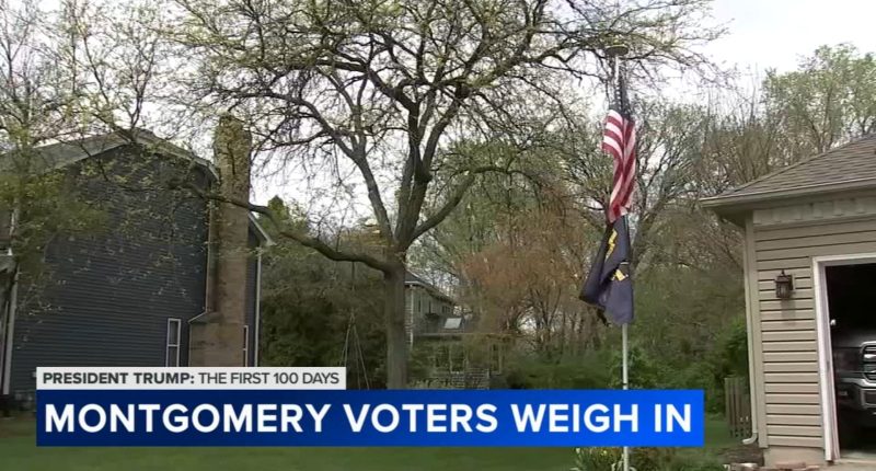 Voters in red Montgomery, Illinois express support for Donald Trump tariffs, government cuts to Dept. of Veterans Affairs and more