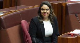 Jacinta Nampijinpa Price in the Senate at Parliament House in Canberra on Monday 16 October 2023.