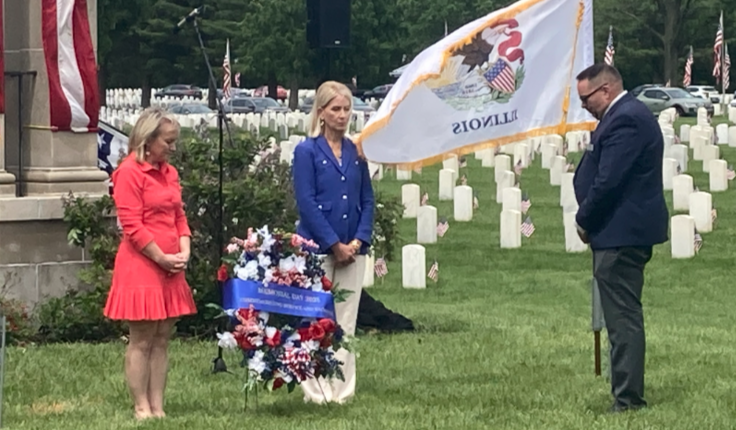 'Every stone here is a story': Fallen veterans honored at Camp Butler during Memorial Day ceremony