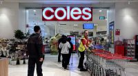 Generic Coles Supermarket shoppers, cash, shopping, retail, spending, inflation, Easter rush. Thursday 28th March 2024 AFR photo Louie Douvis