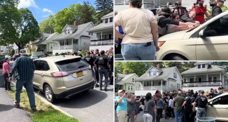 Chaotic video shows Massachusetts ICE arrest being disrupted by 'unruly' crowd, leading to 2 arrests