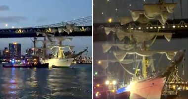 23Â injured after Mexican navy tall ship slams into Brooklyn Bridge in horrifying scene