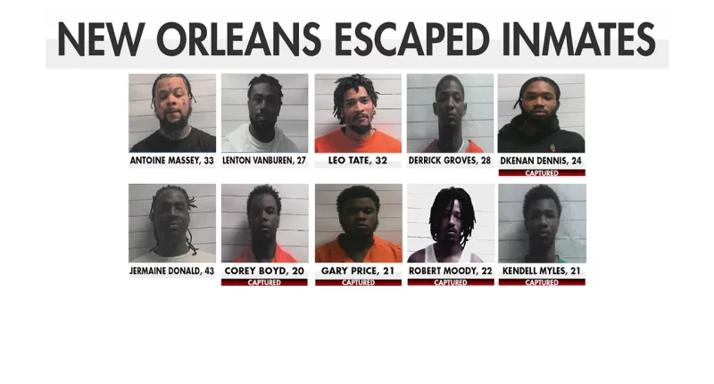 4 arrested for allegedly aiding escaped inmates in New Orleans