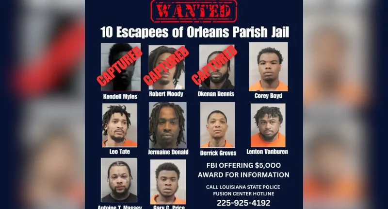 7 fugitives remain on the run after NOLA prison break; inside job suspected