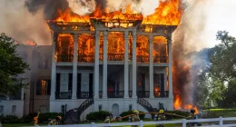 America's largest remaining antebellum mansion burns down in devastating fire