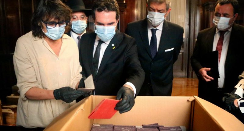 Officials examining Nazi documents found in Argentina's Supreme Court.