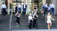 Office workers in the CBD.