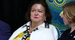 Gina Rinehart attends the Australian 2024 Paris Paralympic Swimming squad announcement