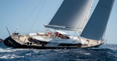 The yacht Bayesian at the St Barths Bucket Regatta.