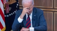 President Biden at a hurricane briefing.