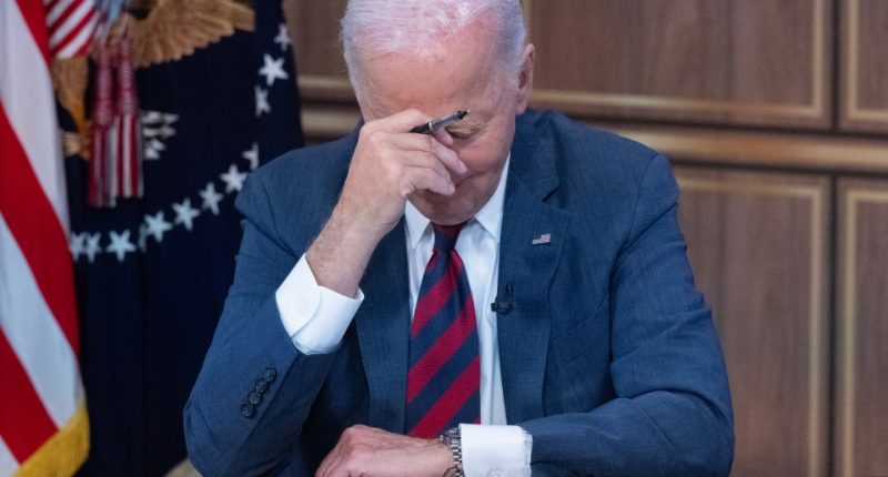 President Biden at a hurricane briefing.