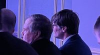 Bill Belichick sits with Jordon Hudson's dad at beauty pageant