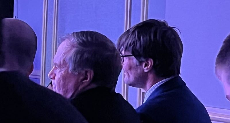 Bill Belichick sits with Jordon Hudson's dad at beauty pageant