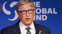 Bill Gates speaking at the Global Fund conference.