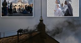 Black smoke signals no pope elected in morning conclave votes