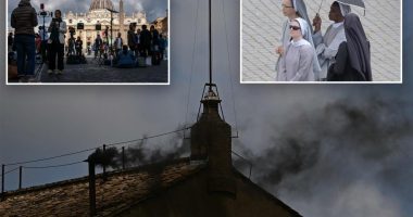 Black smoke signals no pope elected in morning conclave votes