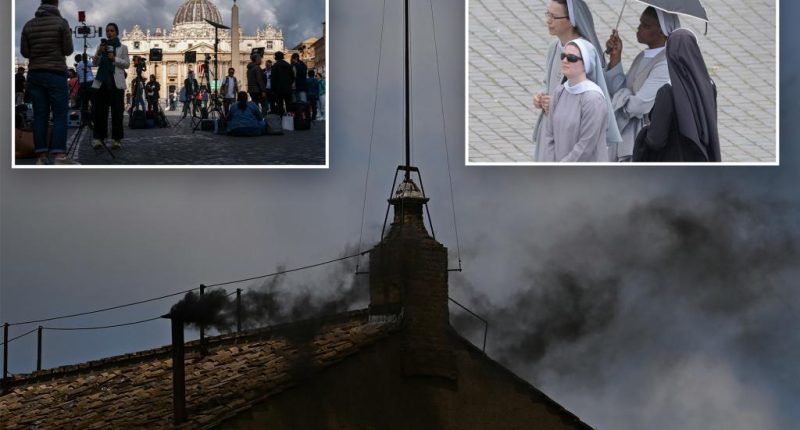 Black smoke signals no pope elected in morning conclave votes