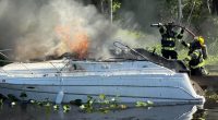 Boat catches fire at Trout Creek Memorial Park and Marina in St. Augustine
