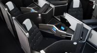 British Airways business class cabin.