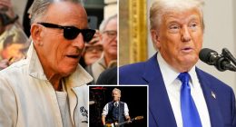 Bruce Springsteen ignores question about Trump feud while signing autographs