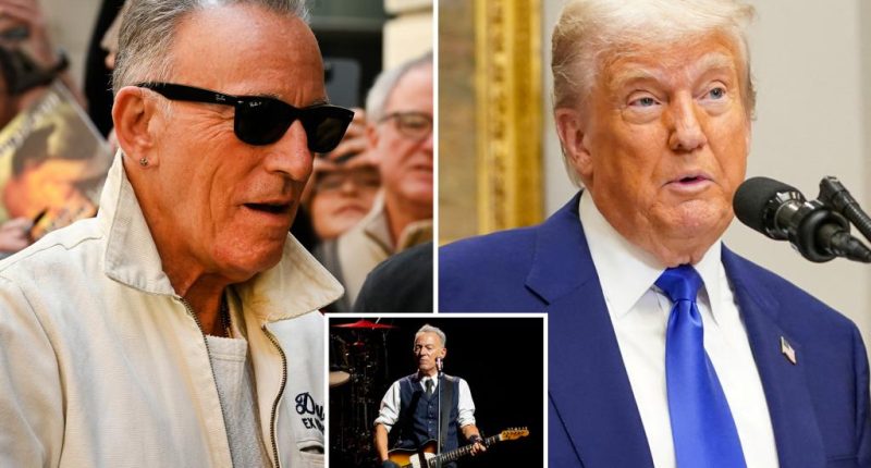 Bruce Springsteen ignores question about Trump feud while signing autographs