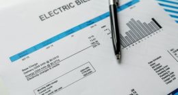 Electricity bill stock image