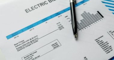 Electricity bill stock image