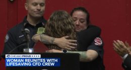 Cardiac arrest patient Cara Frank reunites with Chicago Fire Department first responders, paramedics who saved her life with CPR