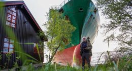 Cargo ship that narrowly missed house refloated in Norwegian fjord