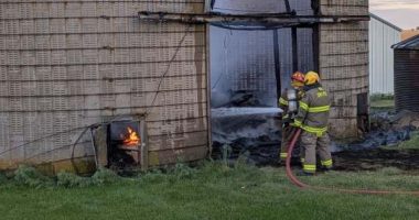 Champaign Co. building fire caused by 'active burn pile' and 'windy conditions'