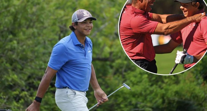 Charlie Woods shocks top amateurs for biggest win of young career