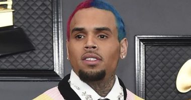 Chris Brown appears at the 62nd annual Grammy Awards in Los Angeles on Jan. 26, 2020.