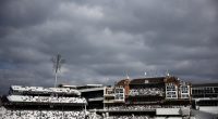 General view of a cricket match at The Kia Oval.