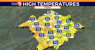 Clouds will gradually thin out this afternoon, with cooler highs, cloudy weekend ahead